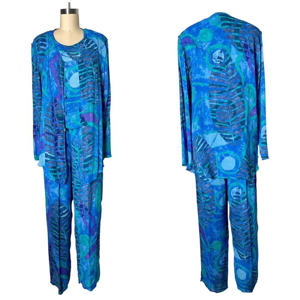 80’s/90’s Palm Leaf 3 piece Pant Set